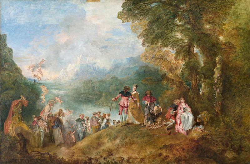WATTEAU, Antoine The Embarkation for Cythera oil painting picture